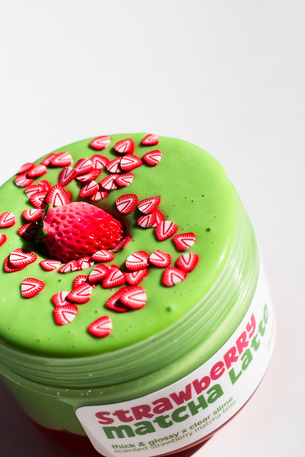 Strawberry Matcha Latte Slime