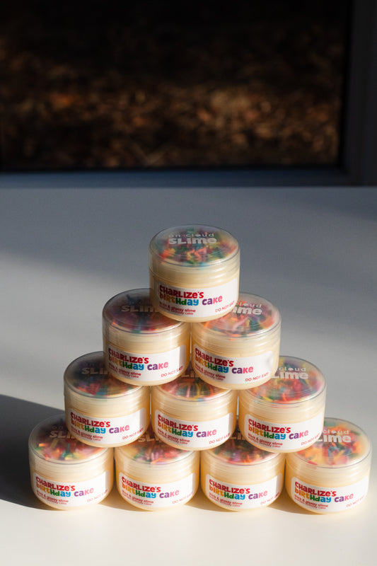 Birthday Cake Slime Party Favours