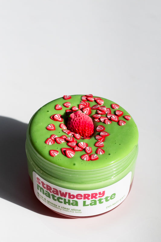 Strawberry Matcha Latte Slime