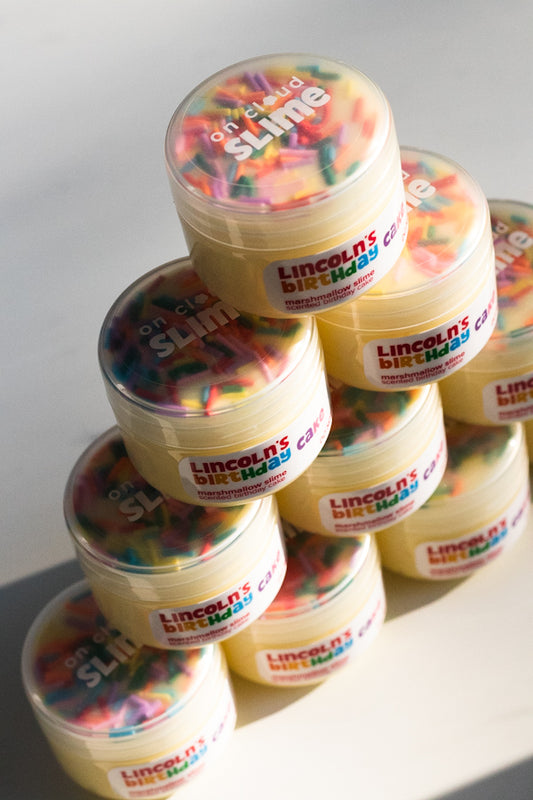 Birthday Cake Slime Party Favours