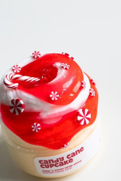 Candy Cane Cupcake DIY Slime
