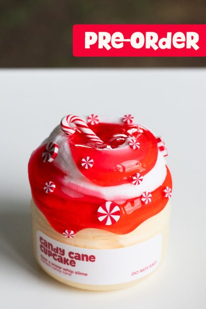 Candy Cane Cupcake DIY Slime