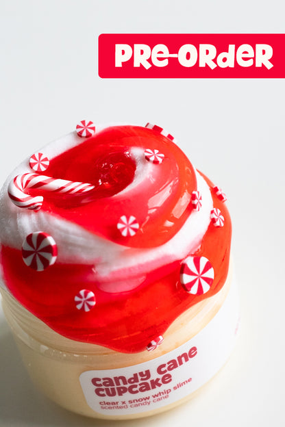 Candy Cane Cupcake DIY Slime