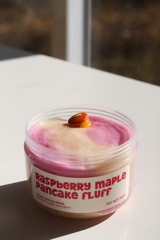 Raspberry Maple Pancake Fluff Slime