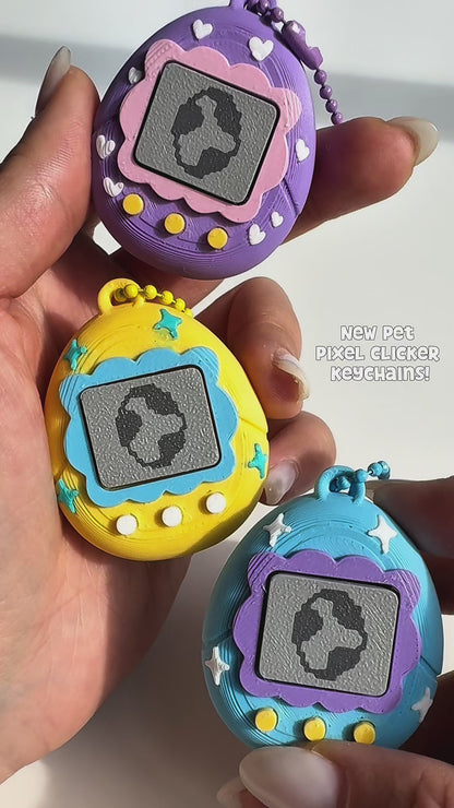 Pet Pixel Clicker Keychain