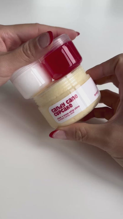 Candy Cane Cupcake DIY Slime