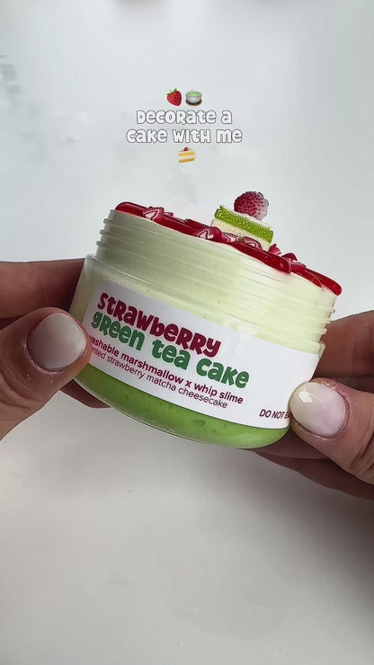 Strawberry Green Tea Cake Slime DIY Kit
